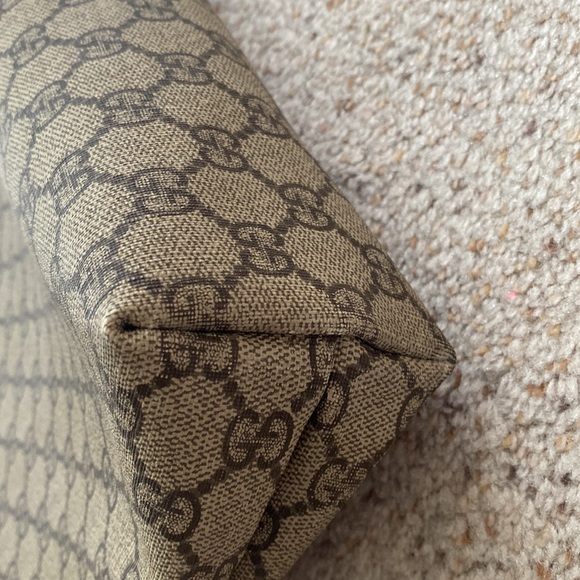 Authentic Gucci Tote Bag Brown PVC Used Handbag Vintage - Picture 8 of 16